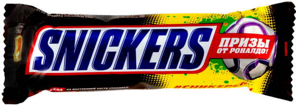 Батончик шоколадный SNICKERS с жаренным арахисом, карамелью и нугой,5г